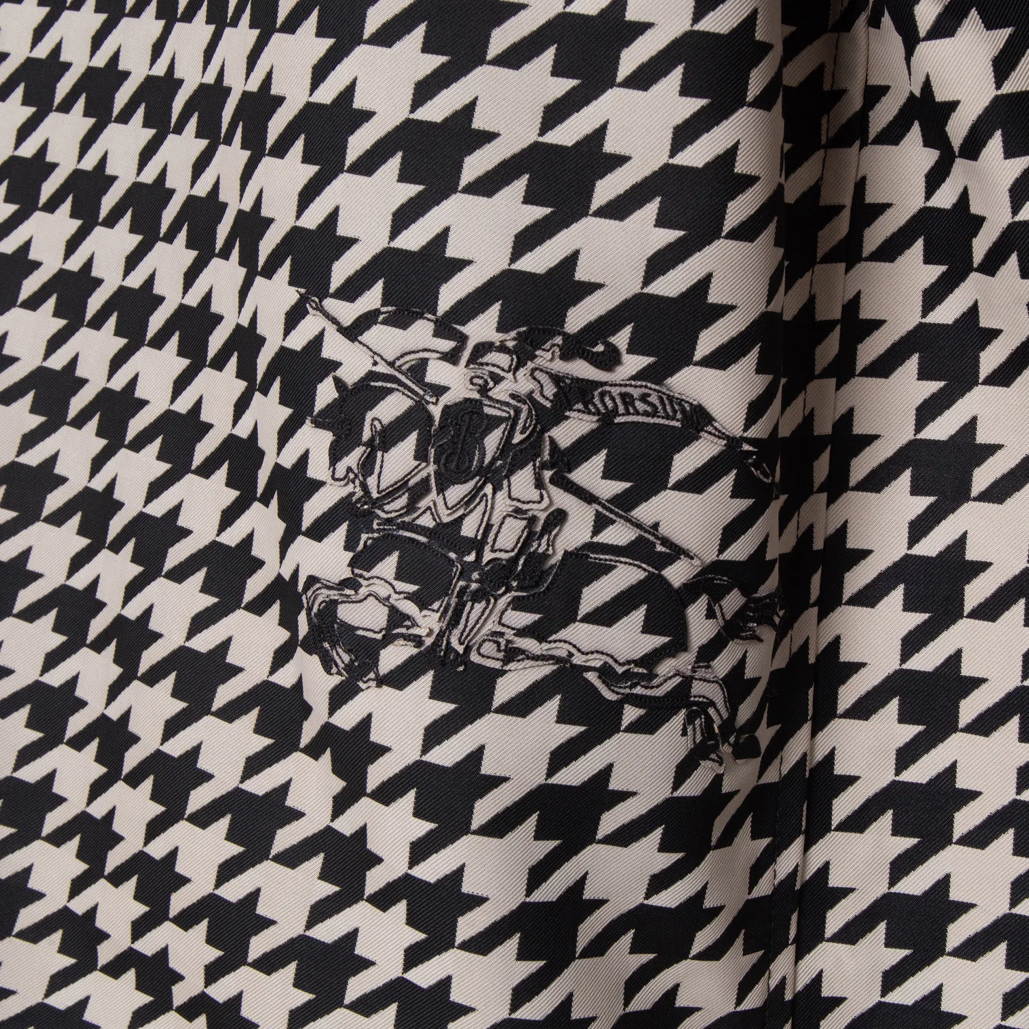 Куртка с капюшоном свободного кроя Houndstooth Burberry, Black Ip Pat — фото 4