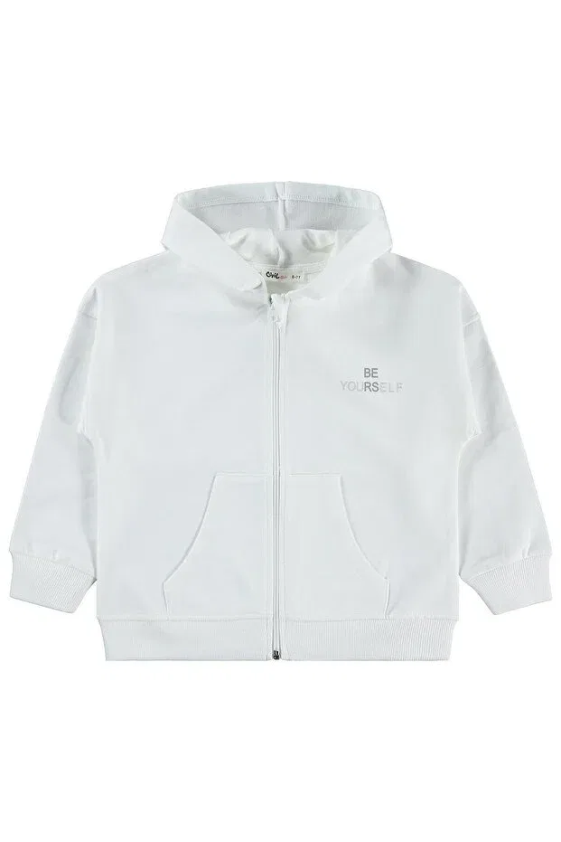 Детский кардиган с капюшоном Civil Girls, Off White