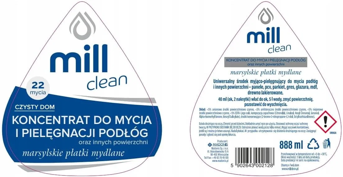 Бальзам для уборки и ухода, MILL CLEAN, 888 мл — фото 2