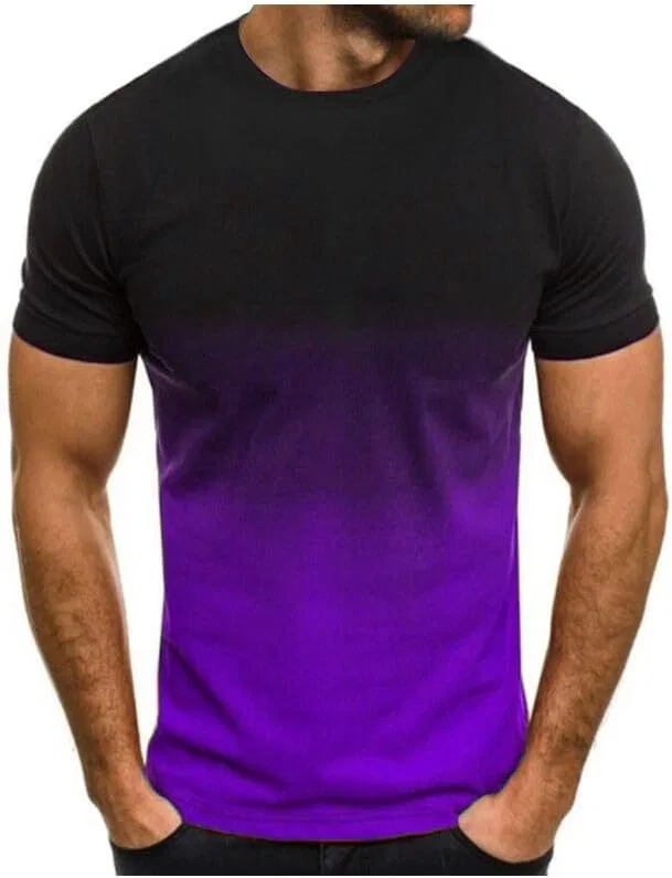Мужская футболка с градиентом Short Sleeve, Multicolor
