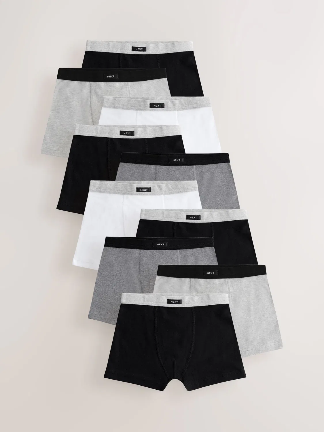 Трусы 10 штук Grey Soft Waistband Trunks Next, серый