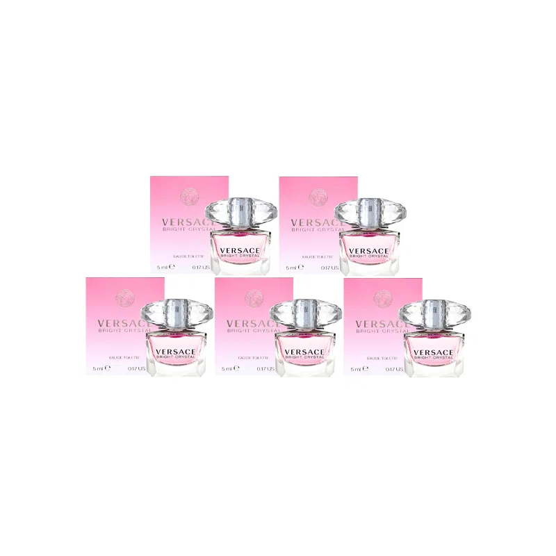 Женский набор парфюмерных пробников Versace Pink Diamond Eau De Toilette, 5 мл × 5, VERSACE, Pink Radiance Crystal