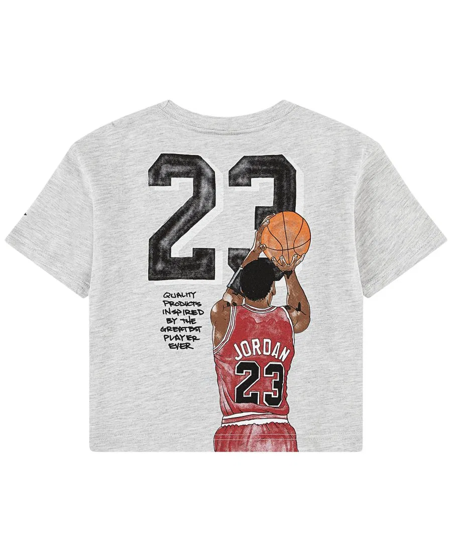 Детская футболка с принтом Michael Jordan Jordan, Gray Heather — фото 2
