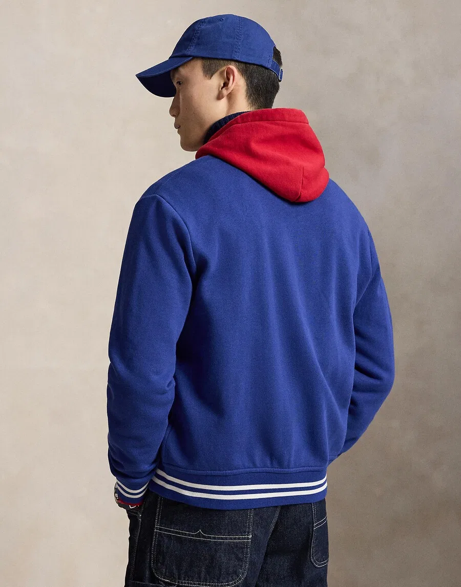 Худи на молнии Polo Ralph Lauren синего цвета — фото 3