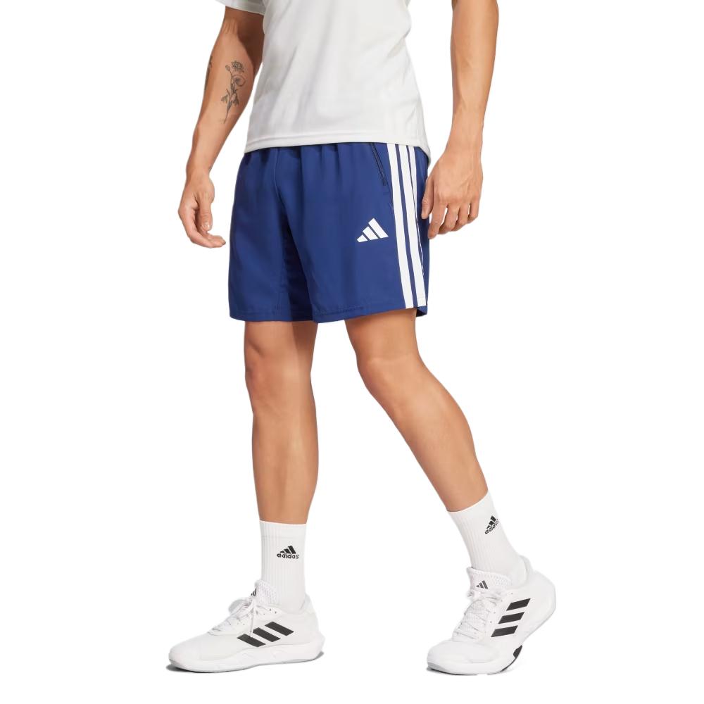 Шорты Free Shipping With AdiClub Essentials Training 3 Stripes Woven Shorts Adidas, темно-синий — фото 3