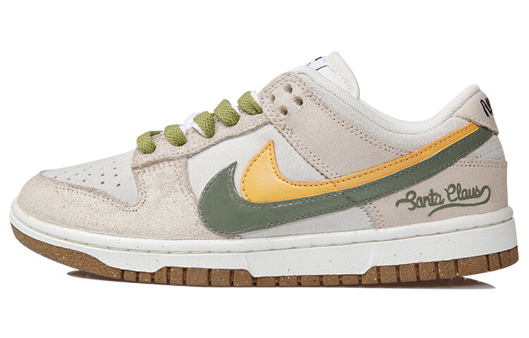 

Кроссовки Nike Dunk Skateboard Shoes Women's Low-Top Beige/Yellow/Green