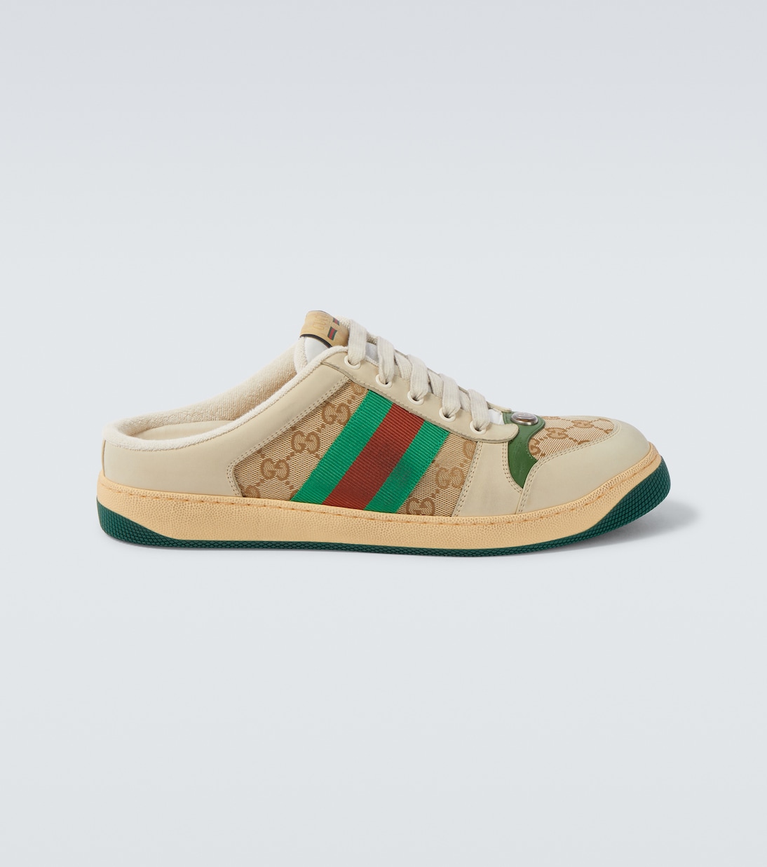 

Скринер GG Canvas мюли с кожаной отделкой Gucci, Ns/Dm/Vb/Ns-Nr-Ns/Mw