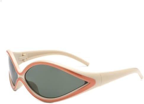 

2027 Сексуальные солнцезащитные очки для женщин. Роскошные панк-солнцезащитные очки для женщин. Ретро 2000-х годов. Стимпанк-очки. Защита от УФ-излучения UV400 MTZJH, C5 Green