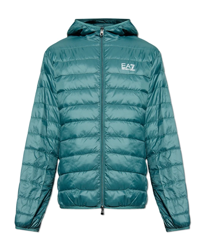 

Стеганая куртка с капюшоном Emporio Armani Ea7, зеленый
