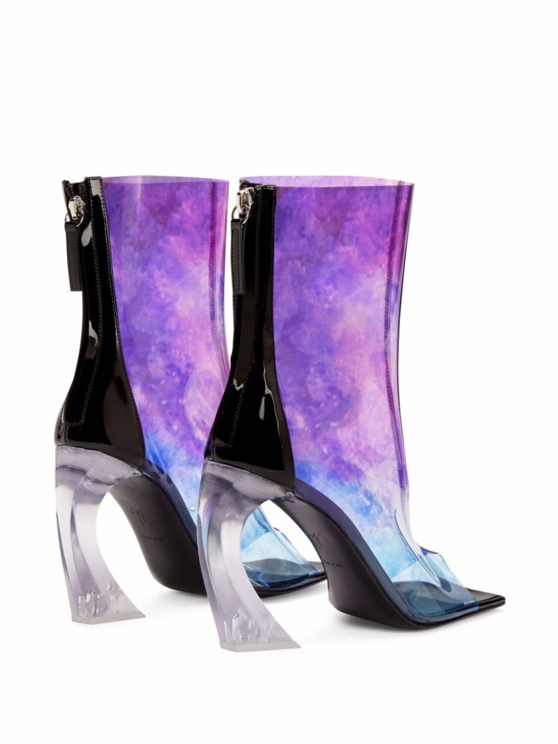 Giuseppe Zanotti ботильоны Nordlyss с открытым носком, фиолетовый — фото 3
