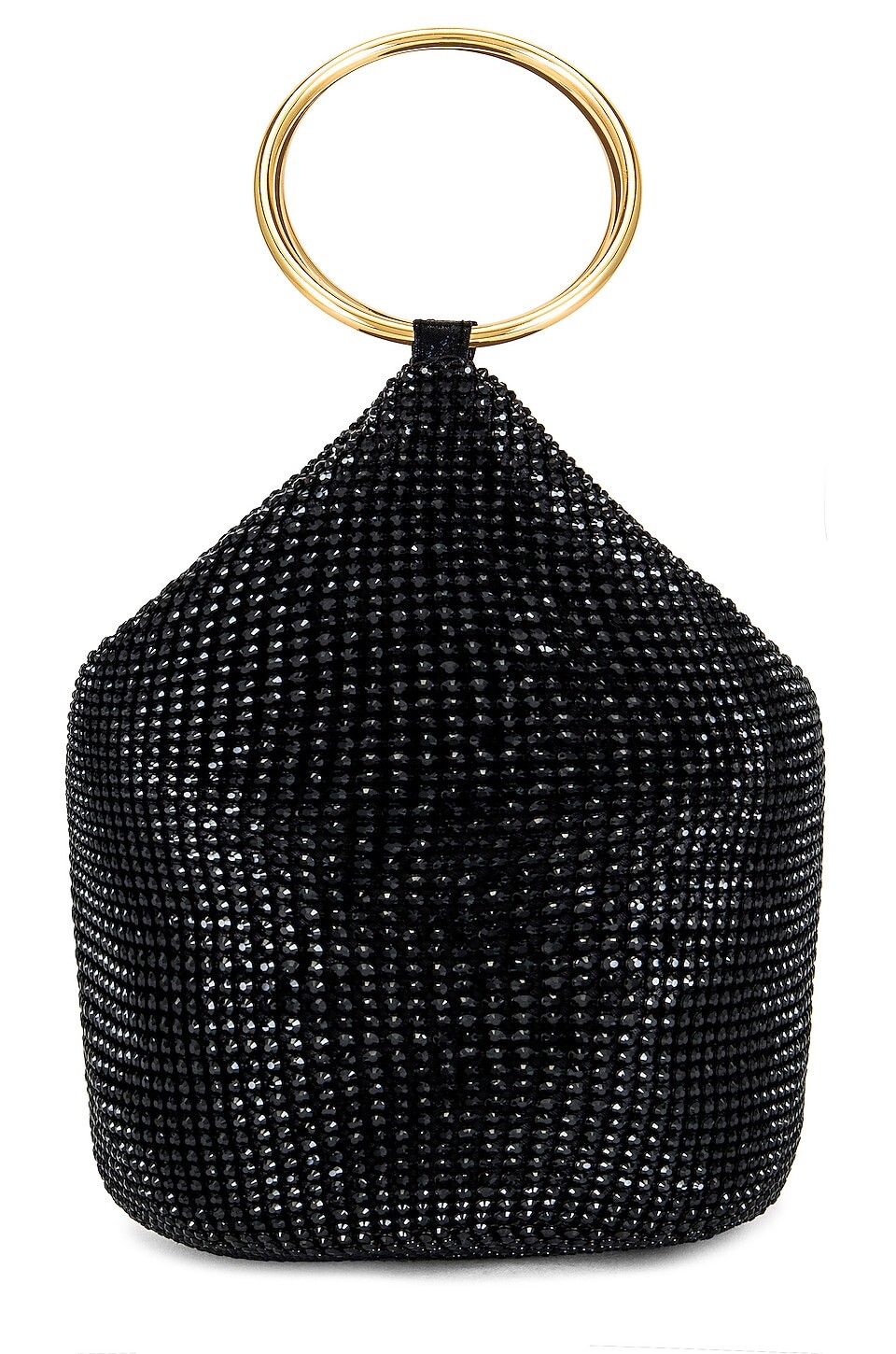 

Сумка olga berg Ellie Crystal Mesh Ring Handle, черный