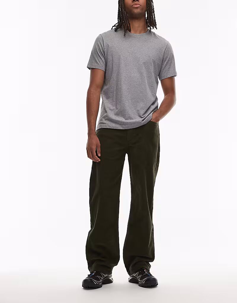 

Брюки 565 свободного прямого кроя с пятью карманами темно-зеленого цвета Levi'S