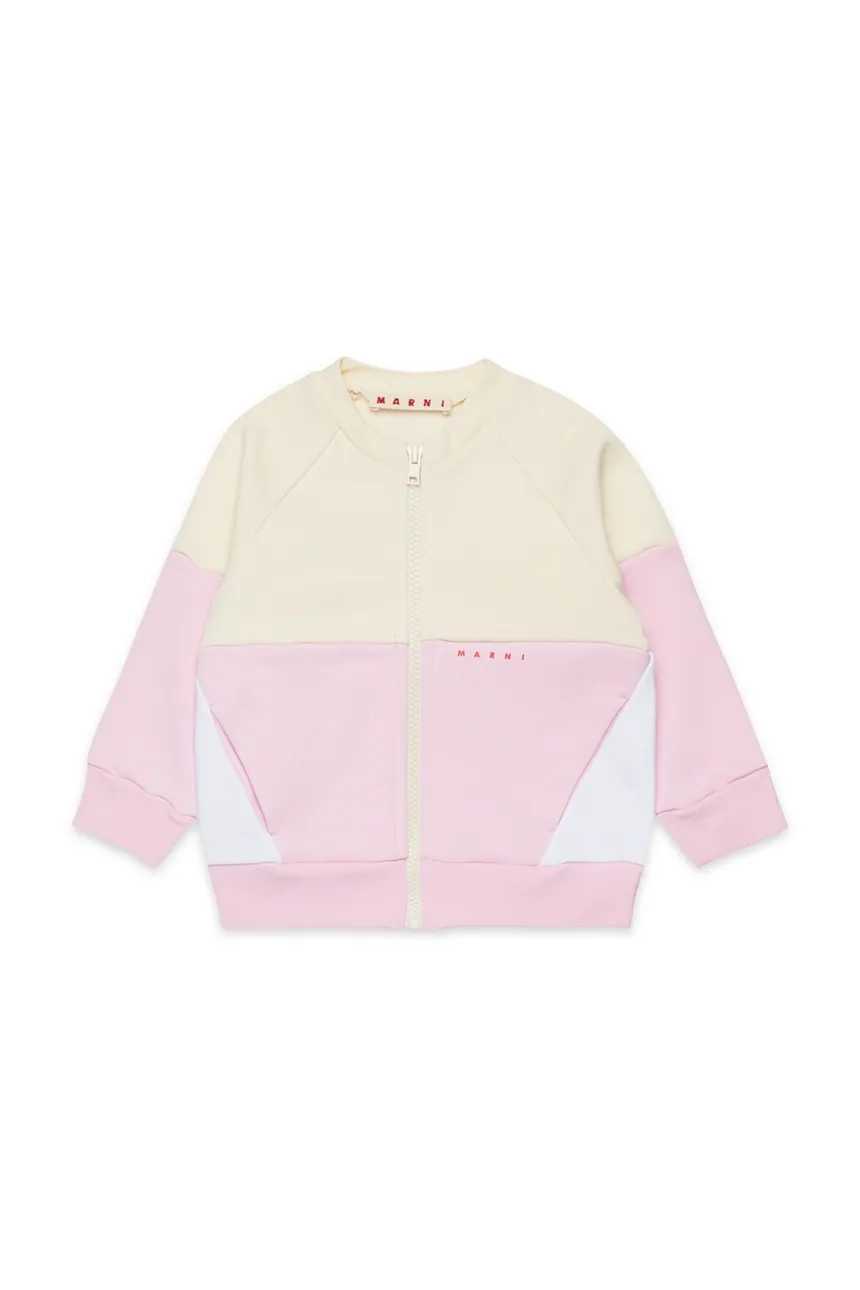 

Толстовка из хлопка для новорожденных MS305B SWEAT-SHIRT Marni, розовый