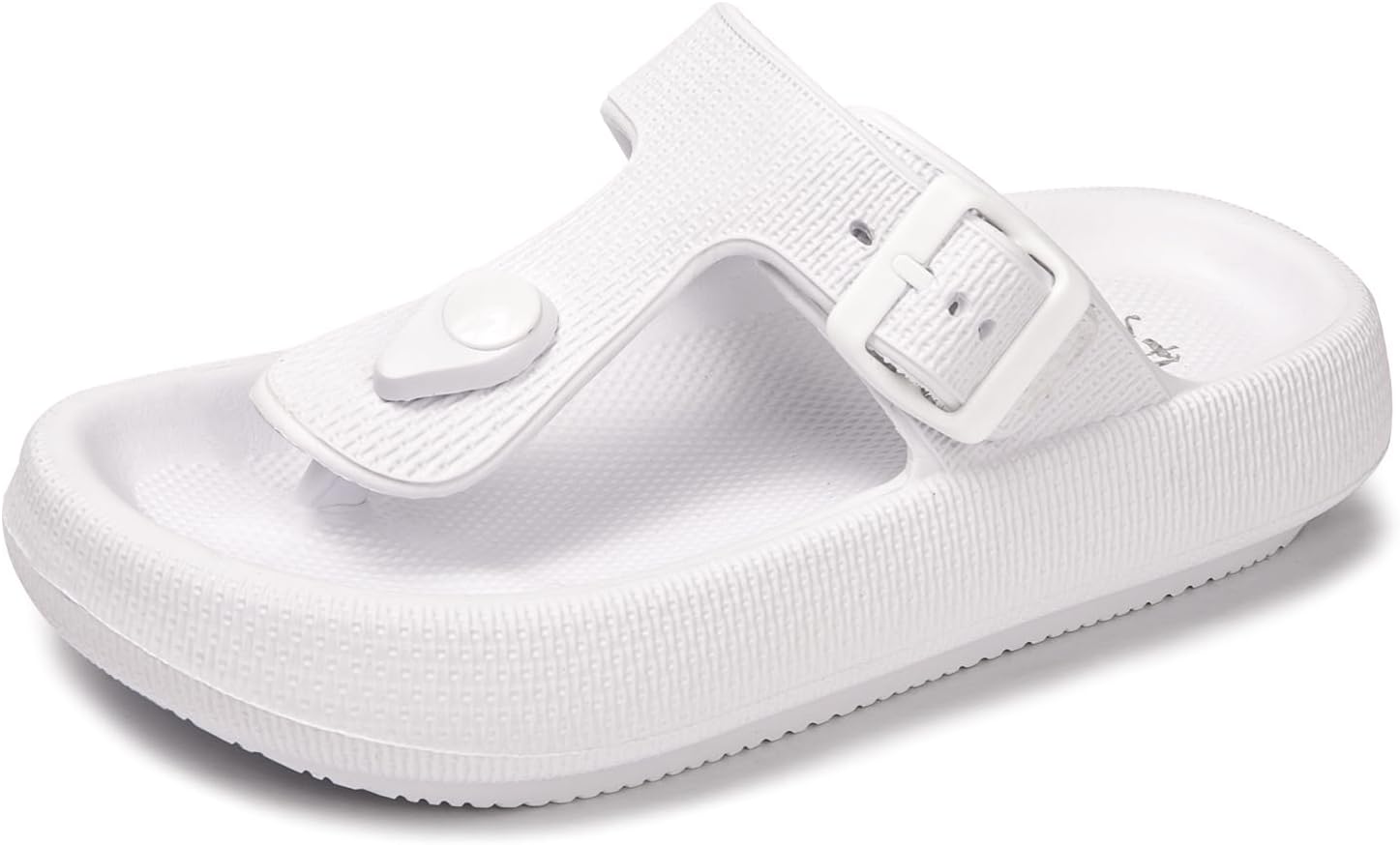 

Женские и мужские шлепанцы FUNKYMONKEY с ремешком, регулируемой пряжкой и толстой подошвой из ЭВА, белый