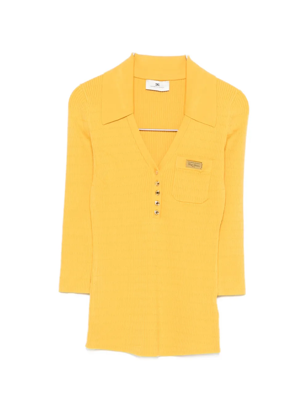 

Поло с карманом Elisabetta Franchi, желтый