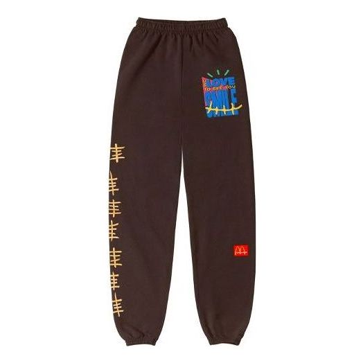 

Спортивные брюки Travis Scott Cactus Jack x McDonalds Smile Sweatpants 'Brown', коричневый
