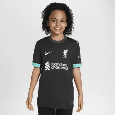 

Джерси Nike Liverpool FC 2024/25 Stadium Away, цвет Black/Anthracite/Washed Teal/Sail