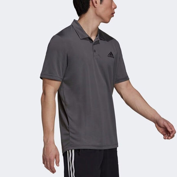 Футболка Adidas Aeroready Designed for Move Sport Polo Shirt 'Grey Six', серый — фото 3