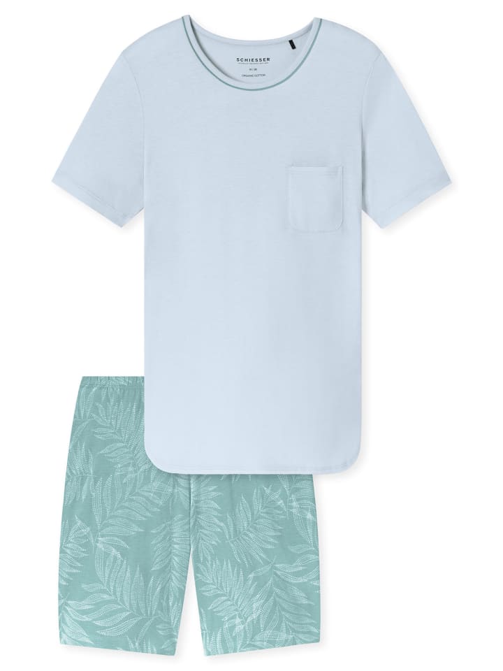 

Schiesser Пижама Comfort Nightwear нефритового цвета