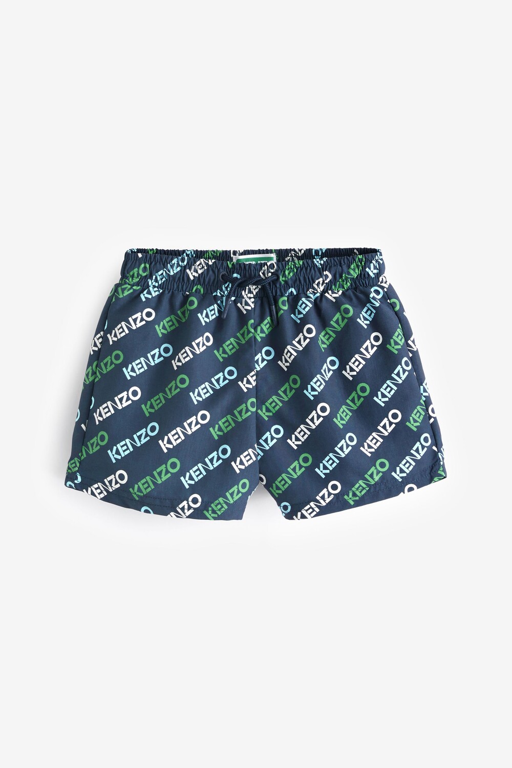 

Шорты для плавания с логотипом по всей поверхности Kenzo Kids, синий