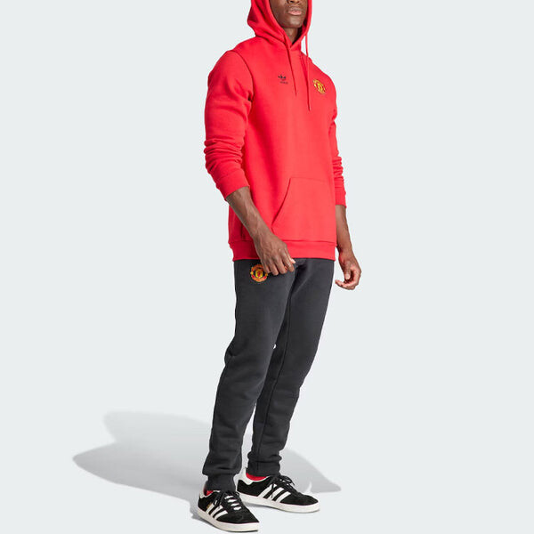 Толстовка с капюшоном манчестер юнайтед трилистник толстовка Adidas, красный — фото 4
