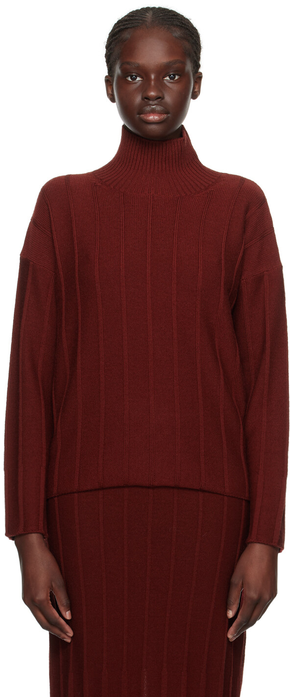 

Красная кирпичная водолазка Beira Max Mara Leisure, Красный, Красная кирпичная водолазка Beira Max Mara Leisure