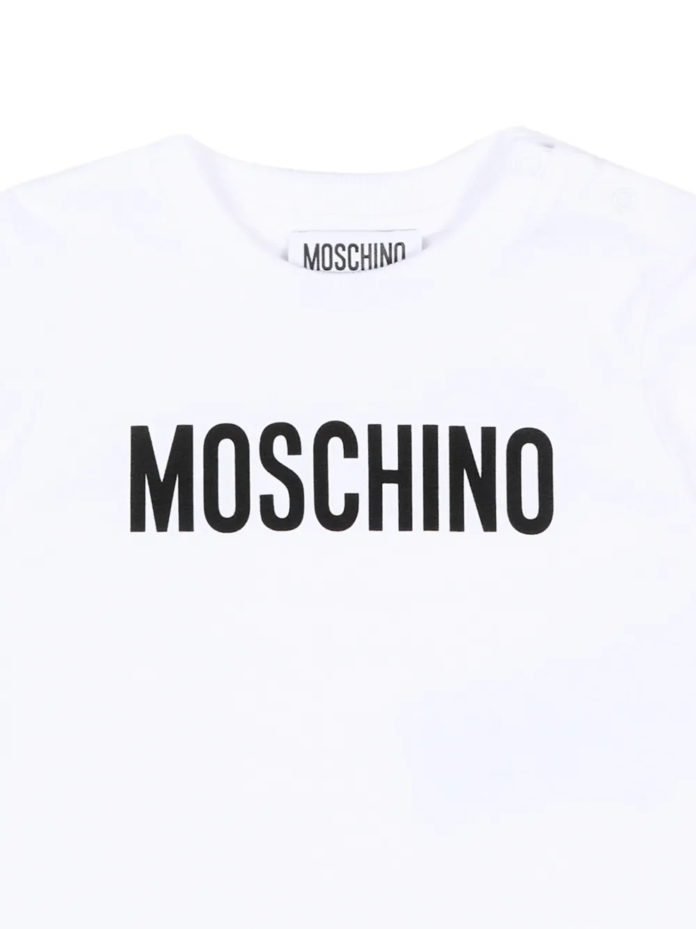 Футболка с короткими рукавами Moschino Kids, белый — фото 3