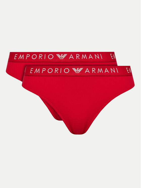 

Комплект из 2 бразильских женских трусов Emporio Armani Underwear, красный
