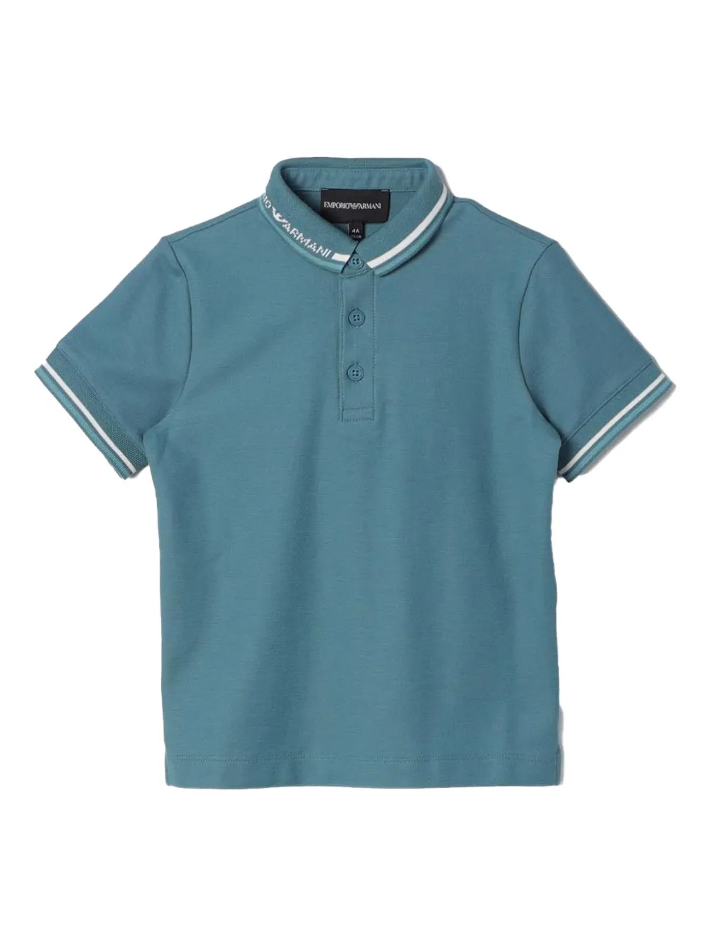 

Рубашка поло с логотипом Emporio Armani Kids, синий