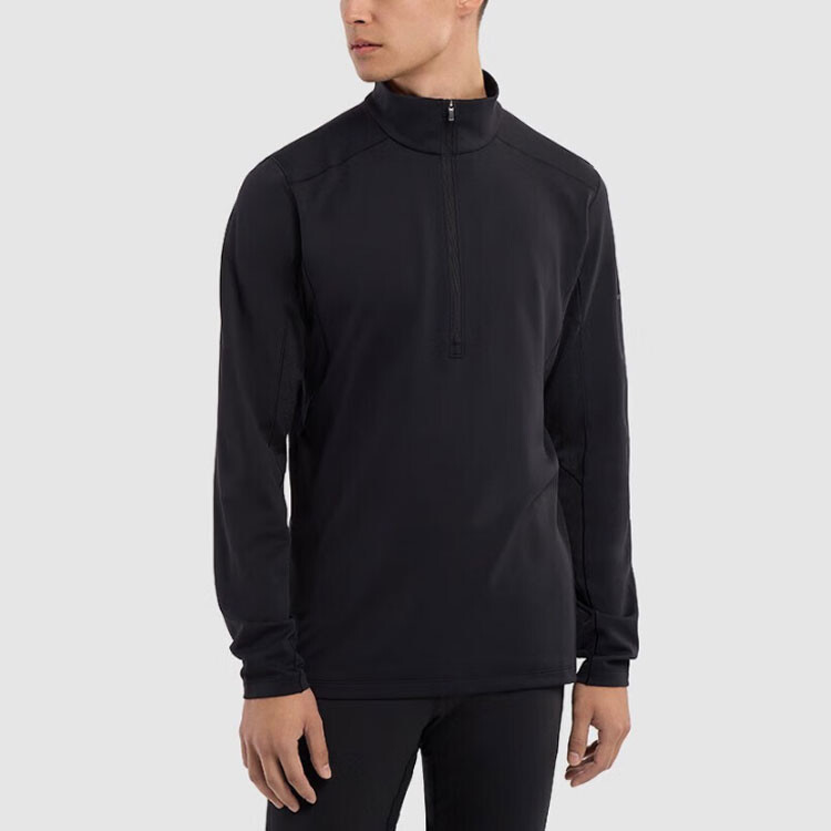 Футболка мужская Arcteryx на полумолнии, черный — фото 2