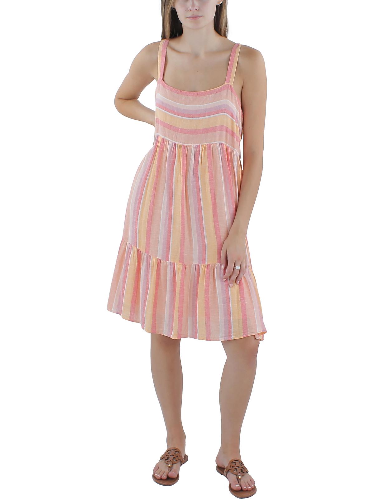 

Женское мини-платье из льна со сборками Rails, цвет azalea stripe