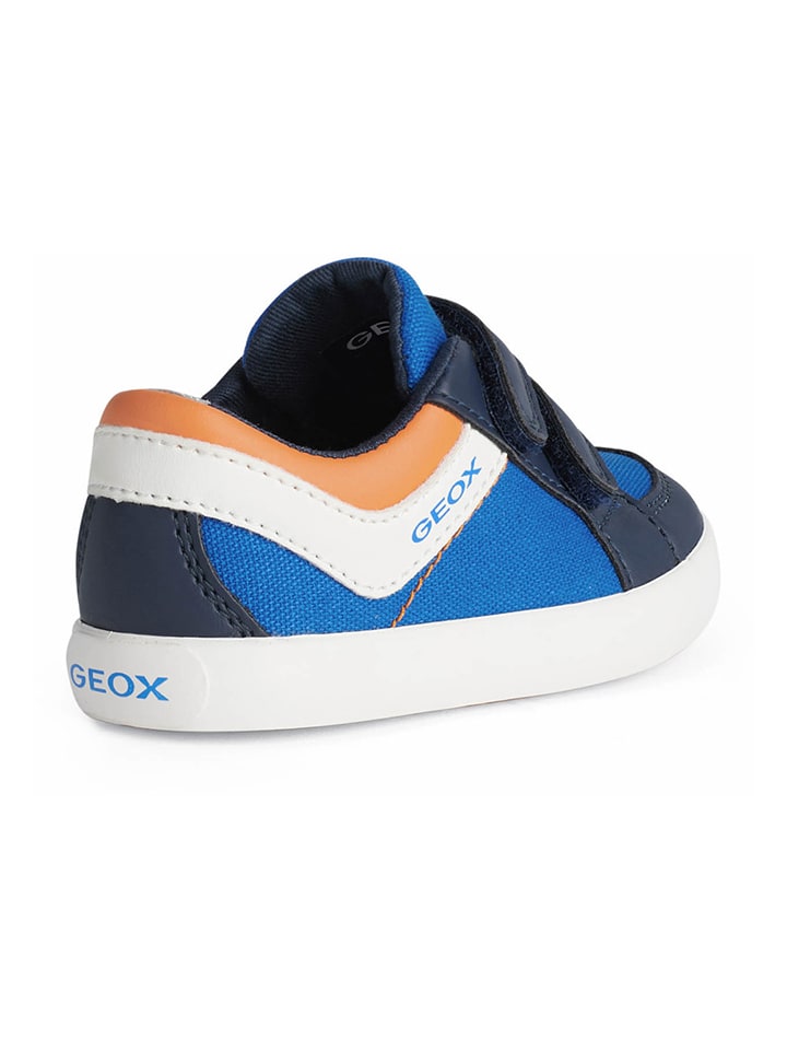 Кроссовки на шнуровке Gisli Geox, цвет blau/orange — фото 4