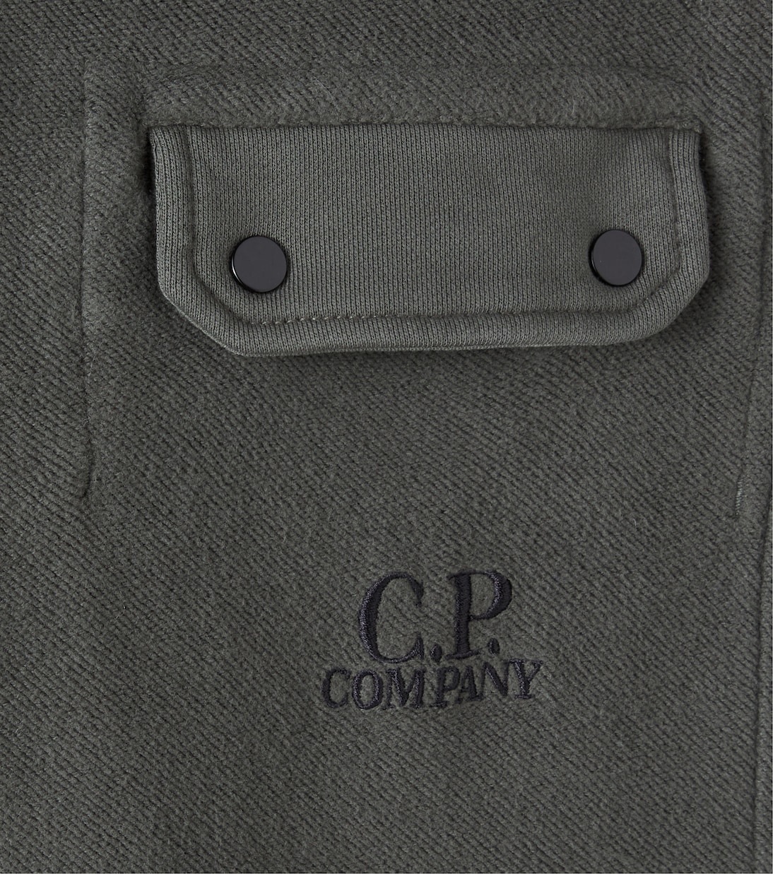 Вышитые спортивные штаны из хлопкового флиса C.P. Company Kids, Grape Leaf Green — фото 3