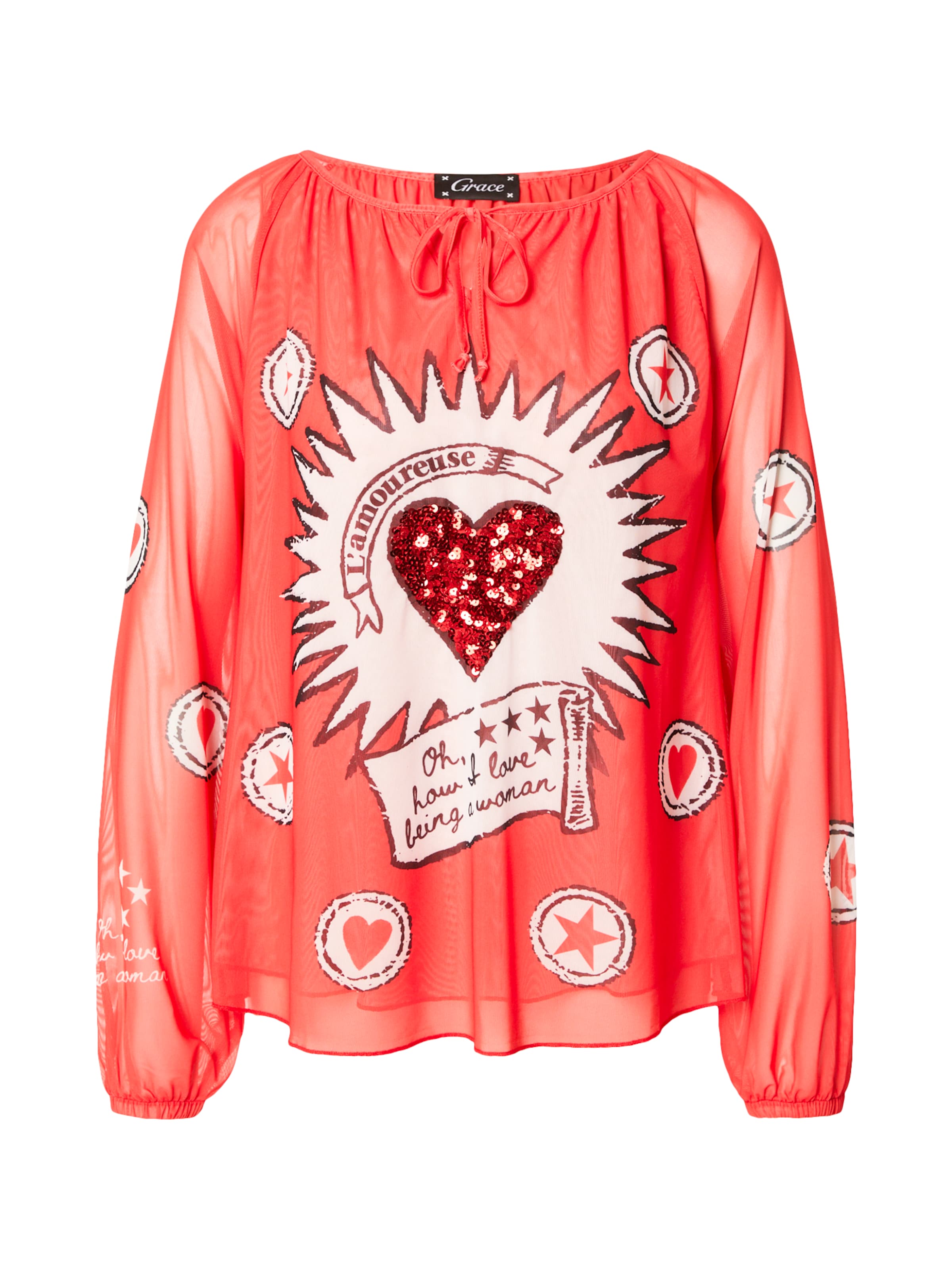 

Grace Лонгслив в красном цвете, винный красный