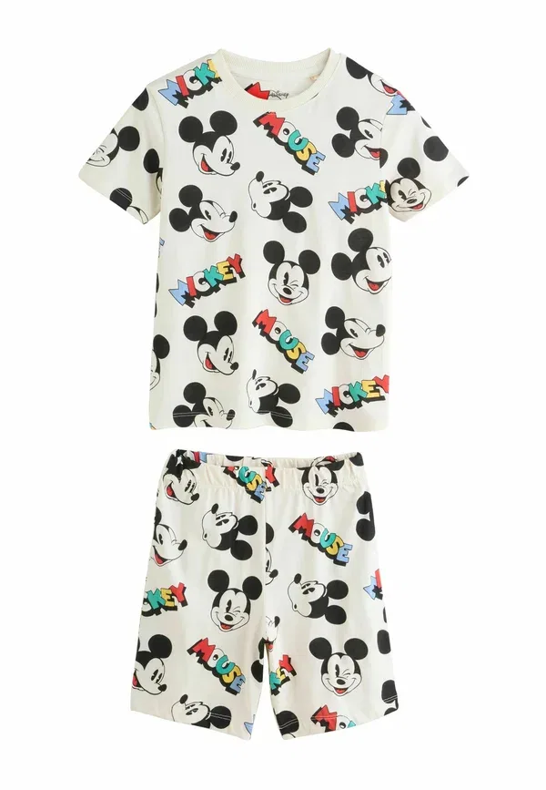 Пижамный комплект из 3 предметов, хлопок, Regular fit Mickey Mouse, Next, красный, синий, кремовый — фото 3