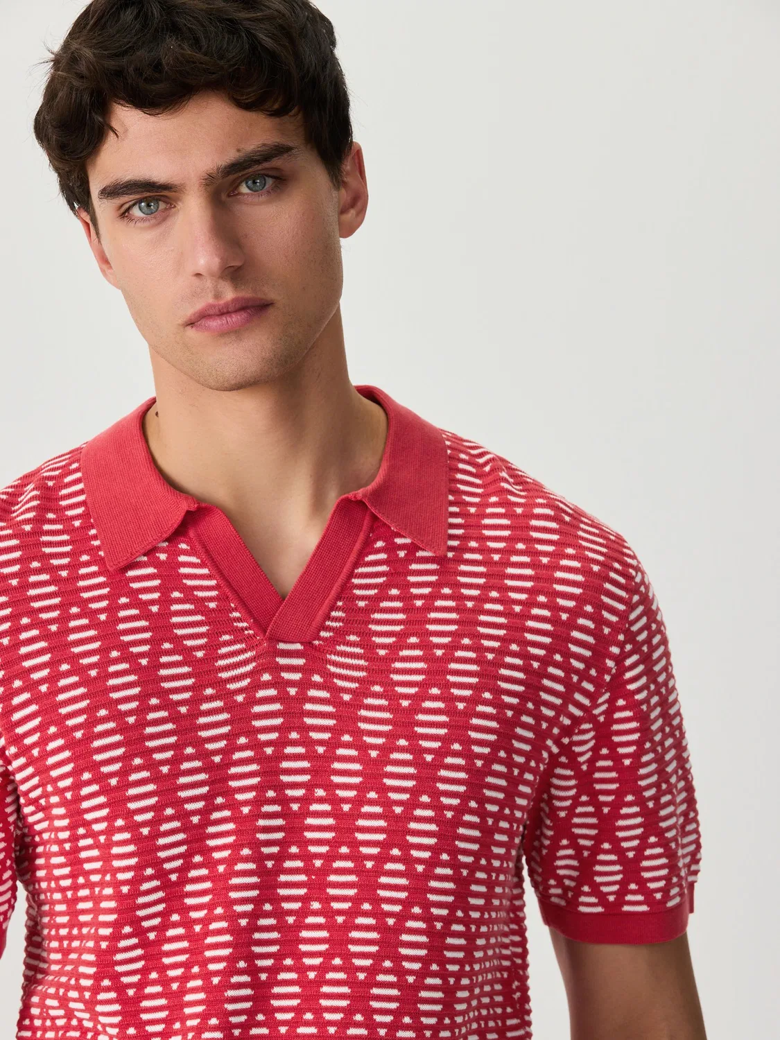 Поло, аргайл, Trophy Polo Shirt Next, красный