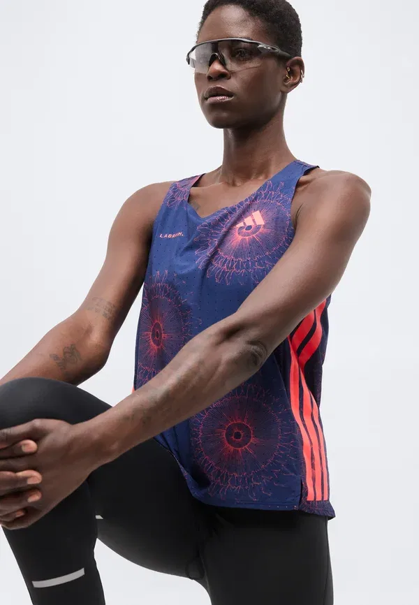 Майка Labrumняя часть Adidas Performance, ярко-красный/темно-синий — фото 4