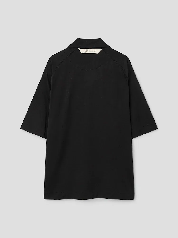 Футболка с длинным рукавом, хлопок, модель Classic, Nike JACQUEMUS, Black — фото 2