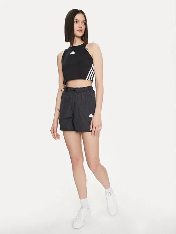 Топ slim fit Future Icons 3-Stripes Adidas, черный — фото 2