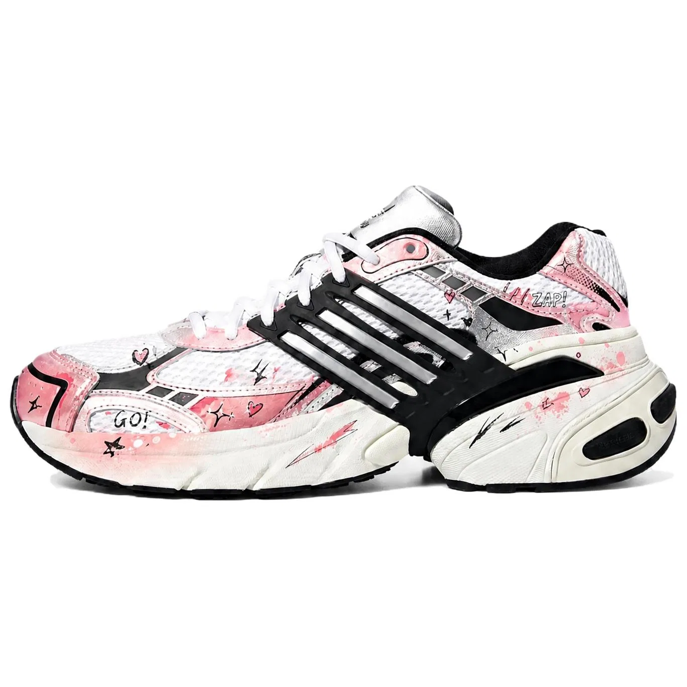 Детские кроссовки-слипоны с толстой подошвой ADISTAR XLG Adidas Originals, Silver Pink