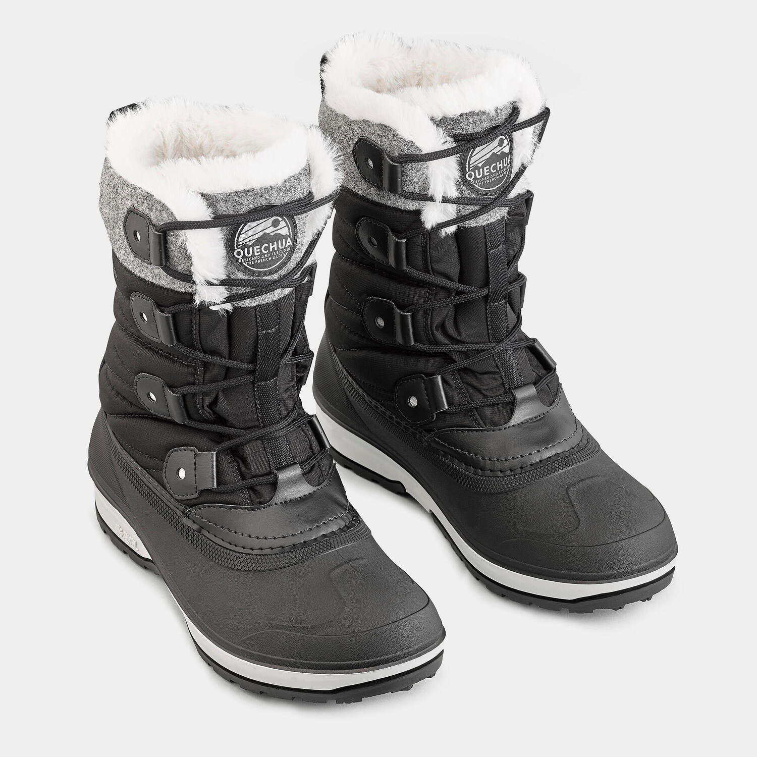 Женские сапоги зимние Quechua SH500 X-Warm водонепроницаемые, черный — фото 3