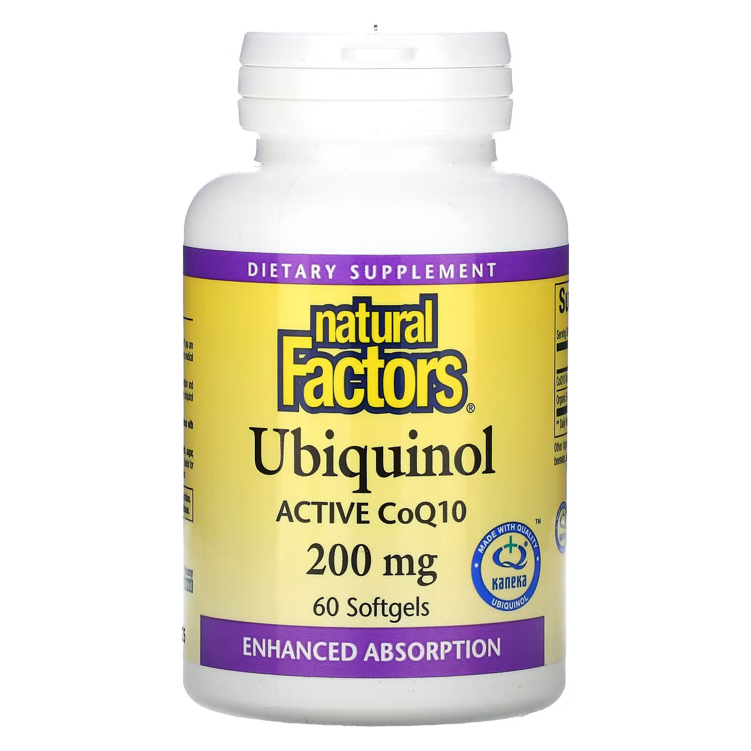 

Natural Factors, Убихинол, 200 мг, 60 мягких таблеток