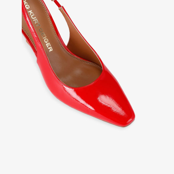 Лаковые лодочки Kg Kurt Geiger Sweetie с ремешком, красный — фото 3