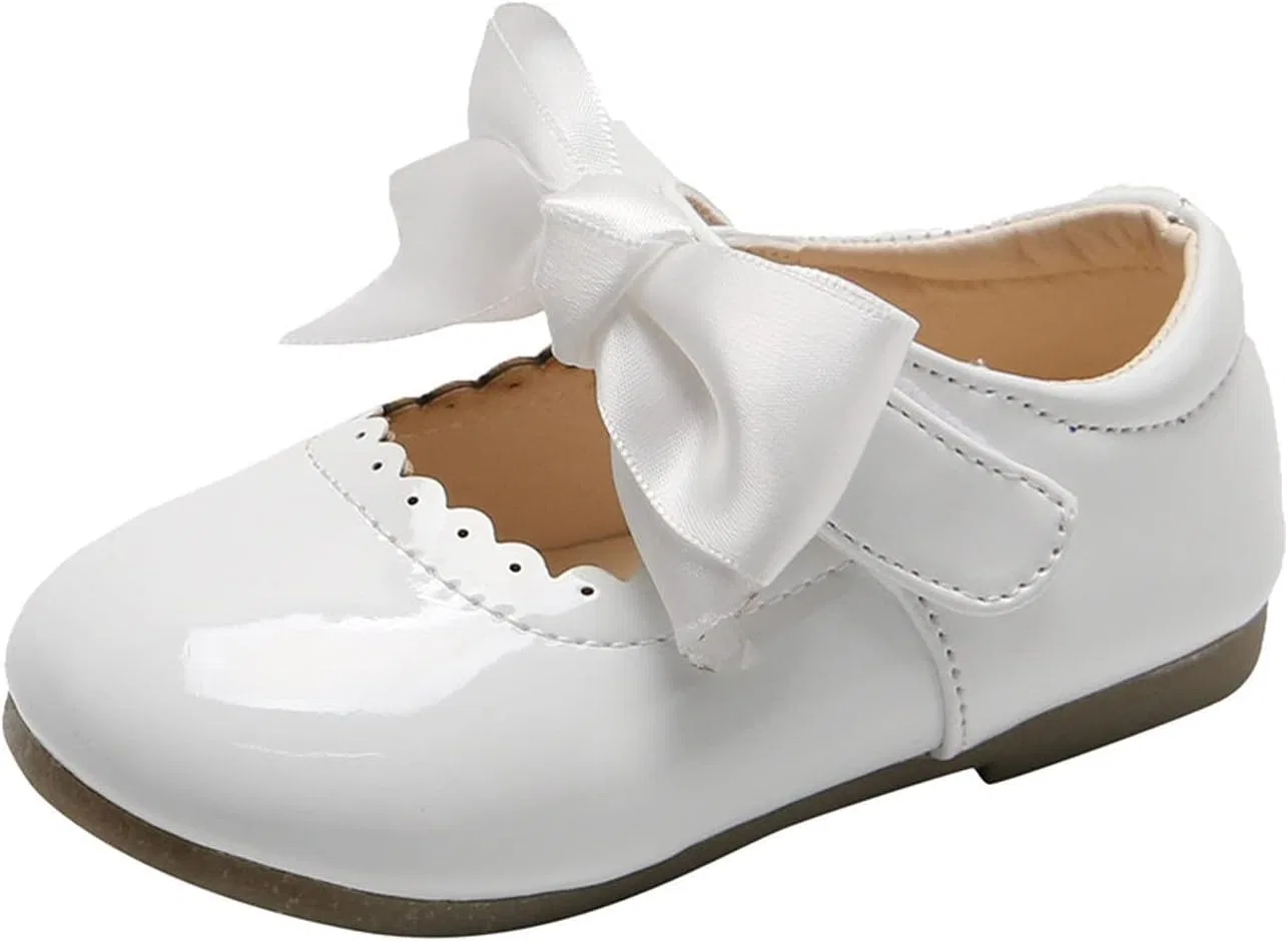 Детские туфли для девочек с бантом Patent Leather Mary Janes, White