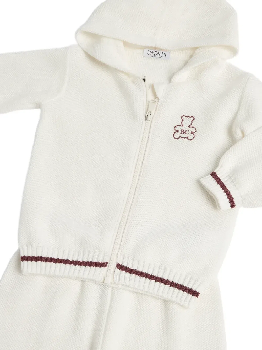 Спортивный костюм Bernie Brunello Cucinelli Kids, белый — фото 3