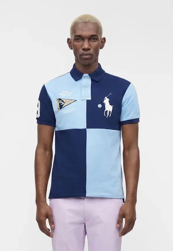 Джемпер поло Polo Ralph Lauren, темно-синий/светло-голубой
