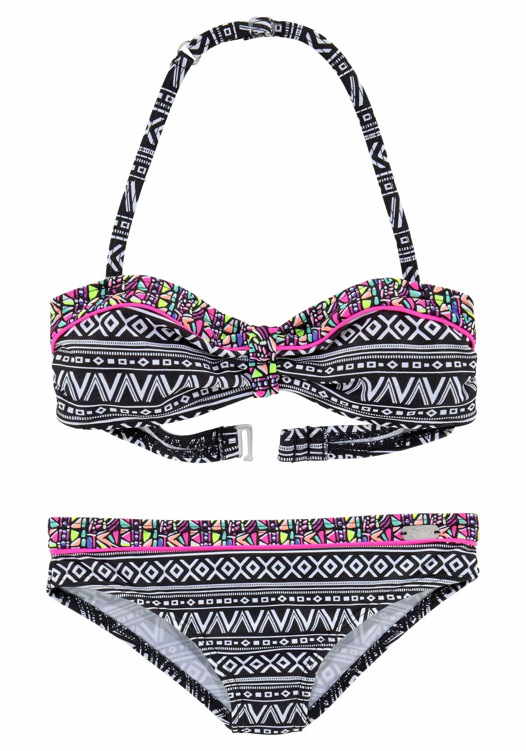 Детский бандо-бикини Buffalo Bandeau-Bikini, Schwarz Weiss