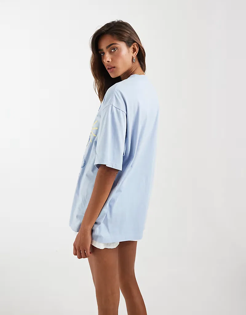 Футболка Levi's, синий с принтом — фото 4