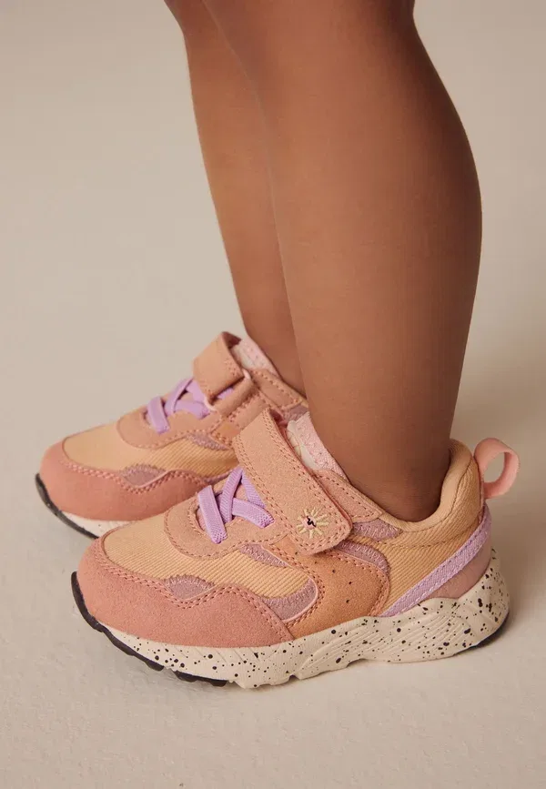 Кроссовки с застежкой липучкой Regular fit elastic lace touch fasten trainers Next, Multi Orange, оранжевый/мультиколор — фото 2