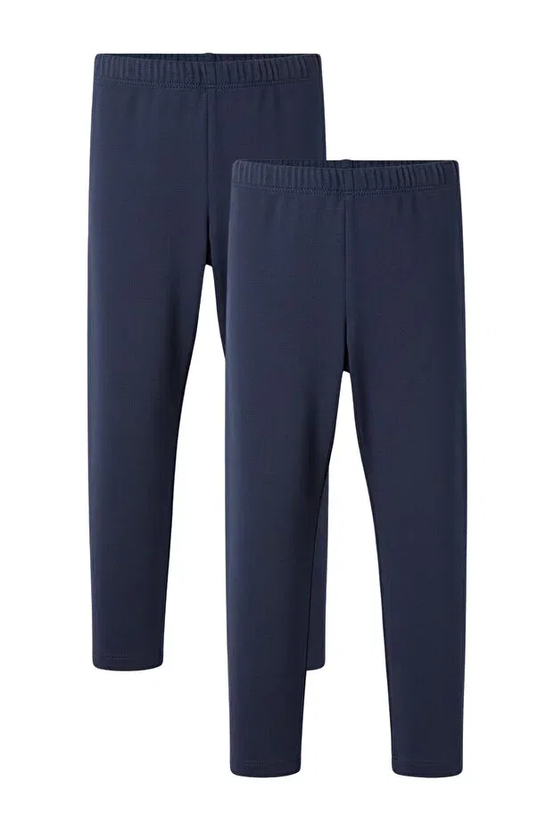 Детские леггинсы для девочек с начесом 2-Pack Colorinas, Navy Blue